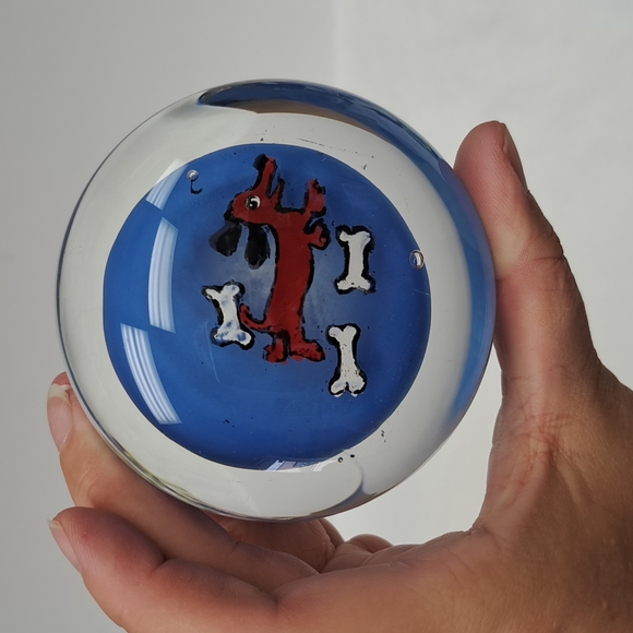 Vintage Art glass Dauchund paperweight - Picture 3 of 6